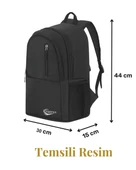 Elegance Unisex Geniş Hacimli Çok Gözlü Su Geçirmez Lise Ortaokul İlkokul Okul Çantası Mor - 3