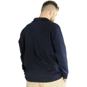 Buyuk Beden Erkek Hırka Fermuarlı Stell Dik Yaka 20571 Lacivert - 4