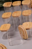 Bambum Multy 9'lu Bambu Kapaklı Cam Saklama Kabı 600ml + 1000ml + 1500ml - 4