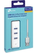 TP-LINK UE330 USB 3.0 3 Port Hub Ve Gigabit Ethernet Adaptör 2'si 1 Arada USB Adaptör thumbnail 2