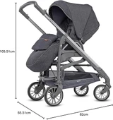 Inglesina Trilogy Tek El Tek Hamle ile Katlanıp Açılan Çift Yön Bebek Arabası Özel Koleksiyon - Village Denim - 5