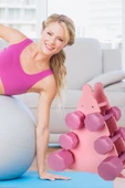 PSSPOR 3 Set Pembe Renk Dambıl Seti + Stand ( 2 Adet 1KG - 2 Adet 2KG - 2 Adet 3KG + Stand ) - 4