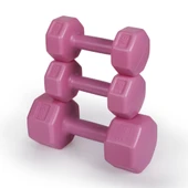 PSSPOR 3 Set Pembe Renk Dambıl Seti ( 2 Adet 1KG - 2 Adet 2KG - 2 Adet 3KG Gönderim Yapılmaktadır) - 1