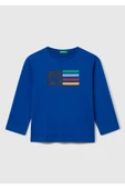 Erkek Çocuk Çok Renkli Logo Baskılı Bisiklet Yaka Uzun Kollu T-Shirt - 4