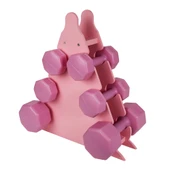 PSSPOR 3 Set Pembe Renk Dambıl Seti + Stand ( 2 Adet 1KG - 2 Adet 2KG - 2 Adet 3KG + Stand ) - 1