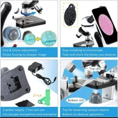 CRSPEXIL 40X-2000X Çocuk Öğrenciler Yetişkinler İçin Mikroskoplar thumbnail 5