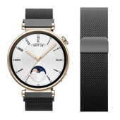 Huawei Watch GT4 41mm Uyumlu Manyetik Milanese Loop Metal Kordon   Siyah thumbnail 3