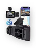 Şarjlı Wi-Fi Döngü kayıt Ekranlı DVR Araç İçi Güvenlik Araba Kamerası 1080P Full HD Geniş Açı - 1