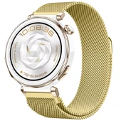 Huawei Watch GT5 Pro 42mm Uyumlu Manyetik Milanese Loop Metal Kordon   Gold thumbnail 1