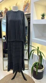 Misswhence Cupro Dantelli Etek Takım 38025 ANTRASİT - 1