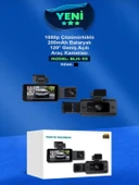 Şarjlı Wi-Fi Döngü kayıt Ekranlı DVR Araç İçi Güvenlik Araba Kamerası 1080P Full HD Geniş Açı - 4