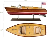 SAILINGSTORY Ahşap Tekne Riva Aquarama Sürat Teknesi 1/20 Ölçekli - 2