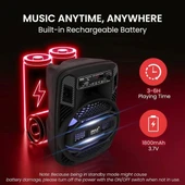 Pyle Taşınabilir Bluetooth PA Hoparlör Sistemi PPHP835B - 5