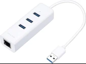 TP-LINK UE330 USB 3.0 3 Port Hub Ve Gigabit Ethernet Adaptör 2'si 1 Arada USB Adaptör thumbnail 1
