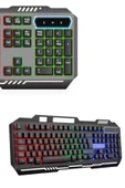 RGB Işıklı Gaming Oyuncu Klavye Q Klavye Mouse Hediyeli thumbnail 5
