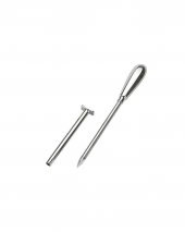 Trokar 9 cm Krom Kaplamalı 2 Kanüllü ve Metal Kulplu - 1