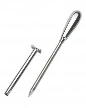 Trokar 12 cm  Krom Kaplamalı 2 Kanüllü ve Metal Kulplu - 2
