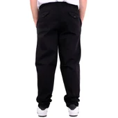 Büyük Beden Erkek Gabardin Düz Paça Jogger EVEREST 21929C Siyah - 4