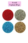 Dökme Cam Kum Boncuk (11/0) 2 mm - 4 Renk - Toplam 80 Gram -  BNC404 - 1