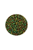 Dökme Cam Kum Boncuk (11/0) 2 mm - 60 Gram -  Yeşil Sarı Çizgili - BNC041 - 2