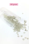 Dökme Cam Kum Boncuk Büyük Boy (6/0) 4 mm - 60 Gram - Şeffaf - BNC122 thumbnail 1