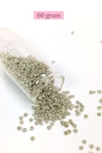 Dökme Cam Kum Boncuk (8/0) 3 mm - 60 Gram - Parlak Gümüş - BNC188 thumbnail 1