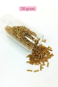 Uzun Boru Kesme Boncuk Çap 2mm Uzunluk 10 mm - 20 Gram - Altın Sarısı - BNC231 thumbnail 1