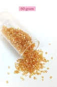 Kesme Cam Boncuk 2mm - 60 Gram - Şeffaf Altın - BNC366 thumbnail 1