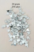Oya Abiye Bileklik Kolye Pleksi Metalik Plastik Pul Gümüş Renk 24 gram 270 adet - BNC566 - 1
