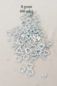 Oya Abiye Bileklik Kolye Pleksi Metalik Plastik Pul Gümüş Renk 8 gram 100 adet - BNC511 - 1