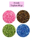 Kesme Cam Boncuk 2mm - 4 Renk - Toplam 80 Gram - BNC440 thumbnail 1