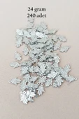 Oya Abiye Bileklik Kolye Pleksi Metalik Plastik Pul Gümüş Renk 24 gram 240 adet - BNC586 - 1