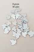Oya Abiye Bileklik Kolye Pleksi Metalik Plastik Pul Gümüş Renk 8 gram 30 adet - BNC532 - 1