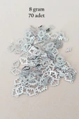 Oya Abiye Bileklik Kolye Pleksi Metalik Plastik Pul Gümüş Renk 8 gram 70 adet - BNC513 - 1