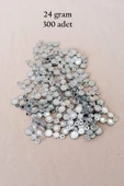 Oya Abiye Bileklik Kolye Pleksi Metalik Plastik Pul Gümüş Renk 24 gram 300 adet - BNC560 - 1