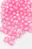 Küp Boncuk İçten Boncuklu Bileklik Çanta Boncuğu 10 mm 50 gr Pembe - BNC459 - 2