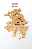 Oya Abiye Bileklik Kolye Pleksi Metalik Plastik Pul Altın Renk 8 gram 50 adet - BNC484 - 1