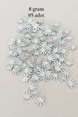 Oya Abiye Bileklik Kolye Pleksi Metalik Plastik Pul Gümüş Renk 8 gram 95 adet - BNC519 - 1