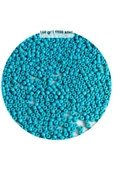 Turquaz Mavi Renk 4 mm Yaklaşık 1100 adet / 100 gram Cam Boncuk Oya Yazma Bileklik ve Kolye - 1