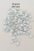 Oya Abiye Bileklik Kolye Pleksi Metalik Plastik Pul Gümüş Renk 24 gram 285 adet - BNC579 - 1