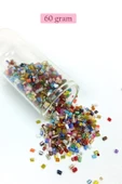Kesme Cam Boncuk 2mm - 60 Gram - Karışık Renkli - BNC357 thumbnail 1