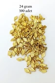 Oya Abiye Bileklik Kolye Pleksi Metalik Plastik Pul Altın Renk 24 gram 390 adet - BNC535 - 1