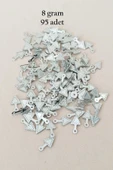 Oya Abiye Bileklik Kolye Pleksi Metalik Plastik Pul Gümüş Renk 8 gram 95 adet - BNC505 - 1
