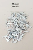 Oya Abiye Bileklik Kolye Pleksi Metalik Plastik Pul Gümüş Renk 24 gram 300 adet - BNC593 - 1