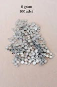Oya Abiye Bileklik Kolye Pleksi Metalik Plastik Pul Gümüş Renk 8 gram 100 adet - BNC500 - 1