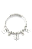 Yonca Charm Bilezik - Gümüş - 1