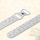 Apple Watch Uyumlu 38 40 41mm Leopar Desenli Yumuşak Silikon Kordon Seri 2 3 4 5 6 Se 7 8 9 10 42mm Şeffaf - 4