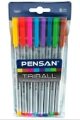 Pensan Triball Tükenmez Kalem Renkli 8'li Set - 1
