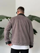 Erkek Gri Mevsimlik Süet Ceket - 3