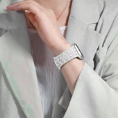 Apple Watch Uyumlu 38 40 41mm Leopar Desenli Yumuşak Silikon Kordon Seri 2 3 4 5 6 Se 7 8 9 10 42mm Şeffaf - 3